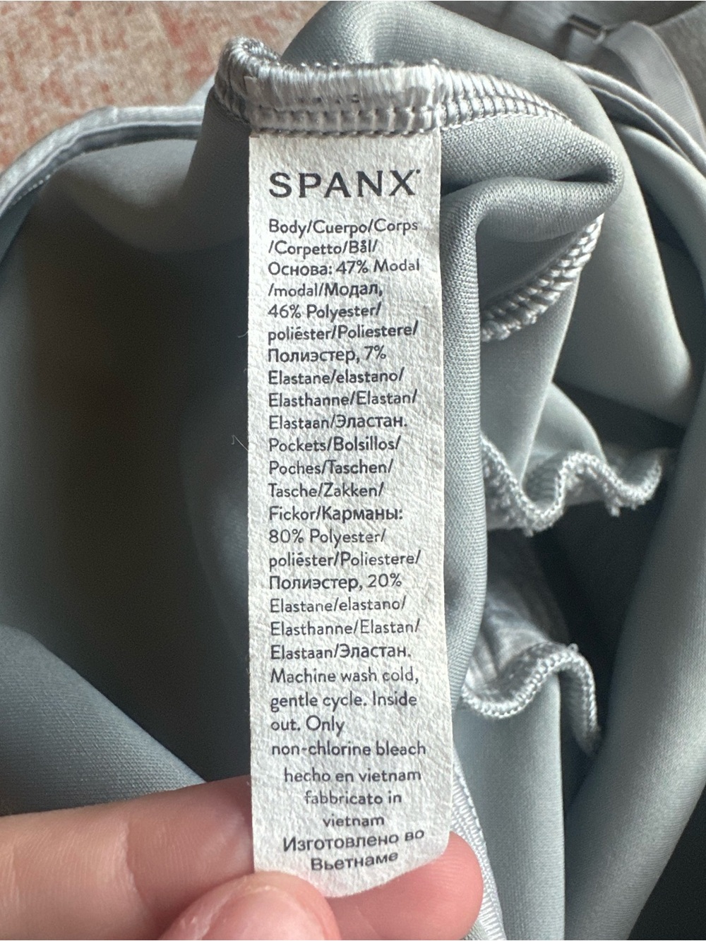 SPANX AIRESSENTIALS wide leg sleeveless jumpsuit Heather grey sz L Petite 50282Q - Picture 5 of 10